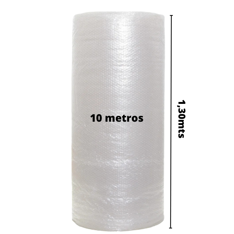 Plástico Bolha 1,30x10mts (dez) para Empacotamento e Mudança - Proteção Total Envio Frágil