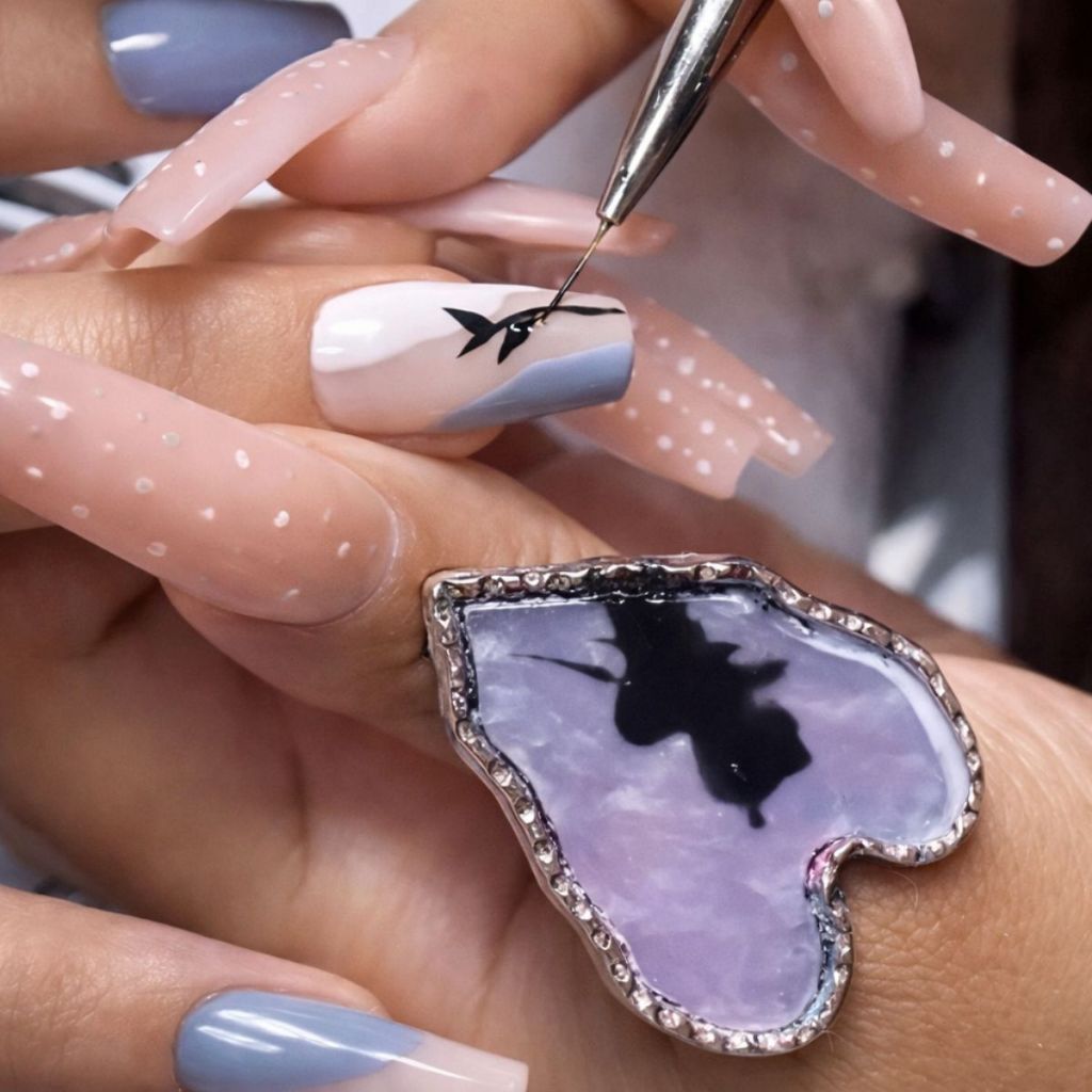 Paleta de Dedo Anel Universal Fácil De Limpar Para Manicure Nail Lash Designer Para Cola Cilios em Oferta na Shopee