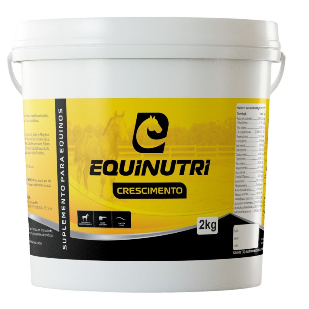 2kg Equinutri Crescimento/suplemento para potros de 3 meses de vida a 3 anos. Tratamento para 100 dias! em Oferta na Shopee