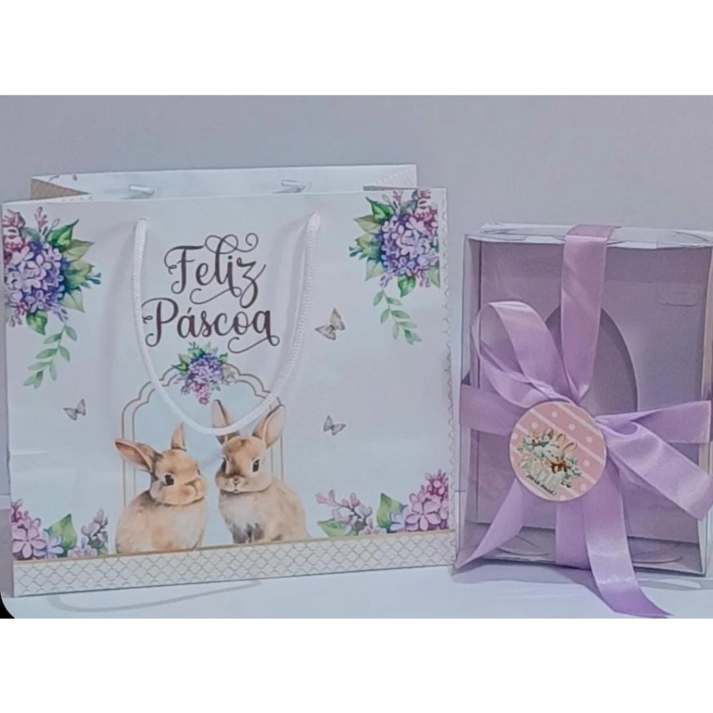 10 SACOLAS PERSONALIZADAS -  FELIZ  PÁSCOA - COlOCAMOS A LOGO