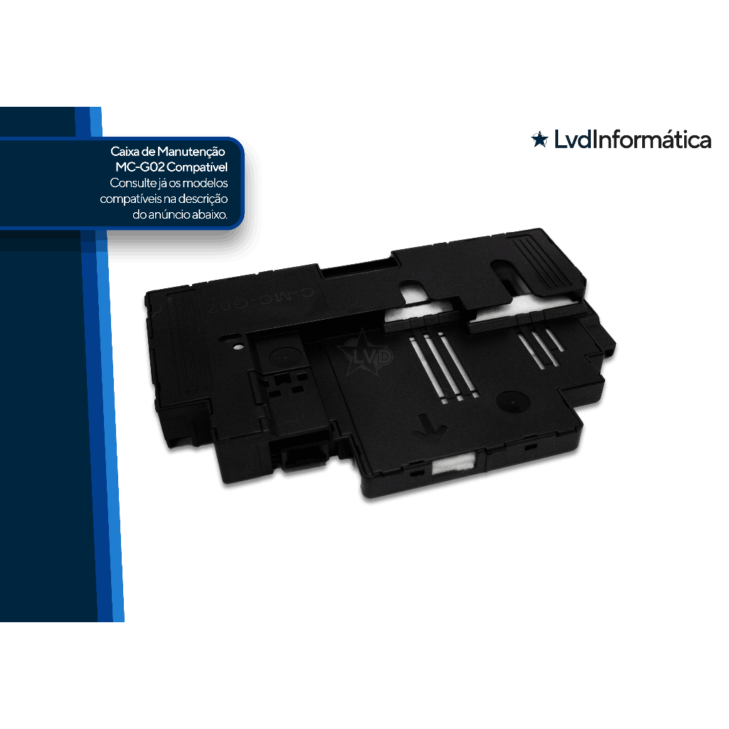 Tanque Caixa de Manutenção Compatível Canon Mc-g02 G2160 G3160 C/ Chip