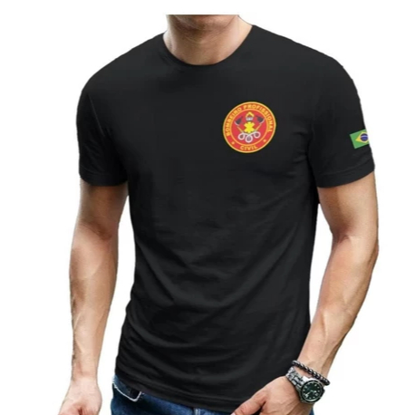 Camisa Básica Brigadista Bombeiro Civil Salva Vida Trabalho Camiseta Uniforme