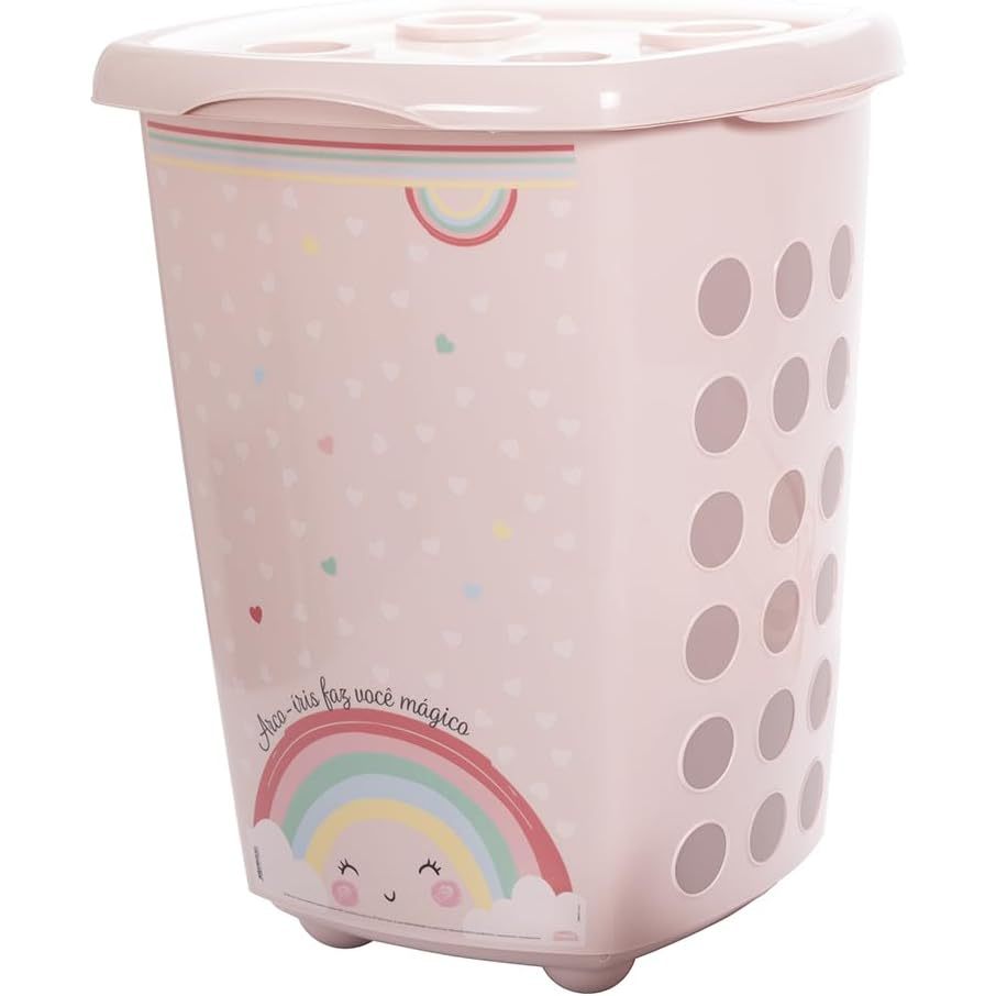 Cesto de Roupas Infantil Plasútil 38L Arco-Ìris