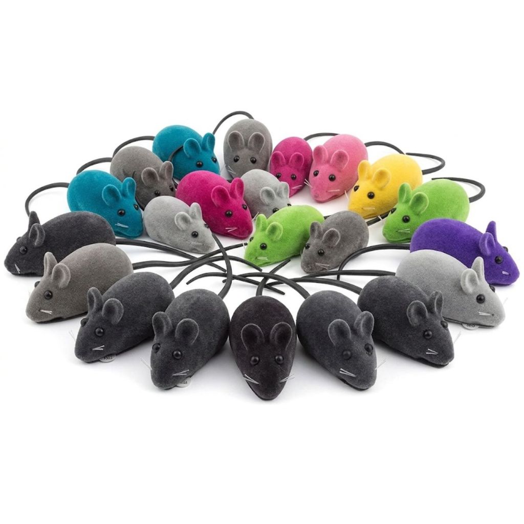Brinquedos Divertidos para Gatos 12 Ratinhos Coloridos ou Cinza em Oferta na Shopee