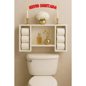 Nichos para Banheiro em MDF Branco – Já Montados, 50cm por 35cm em Oferta na Shopee