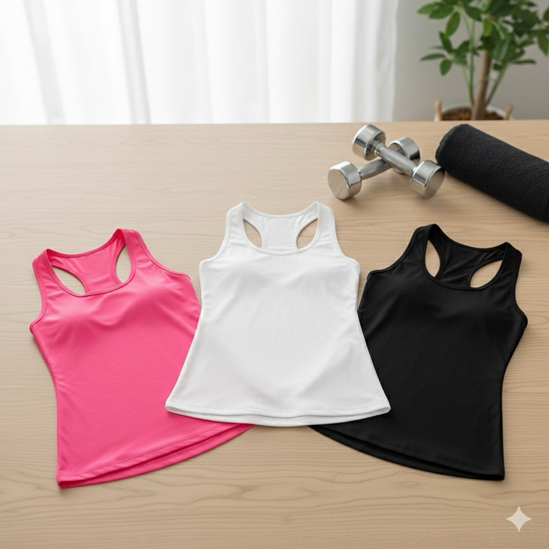 Regata Feminina Cavada Dry Fit Academia Fitness Premium Treino Conforto