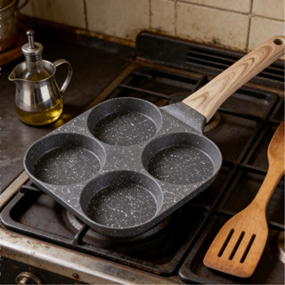 Frigideira Multifuncional Antiaderente 4 Em 1 Para Ovos , Hambúrguer , Omelete , zlar.lazer em Oferta na Shopee