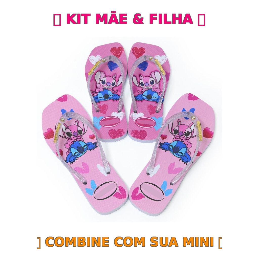 Kit Chinelo Mãe e Filha Combine com Sua Mini Oferta Imperdível