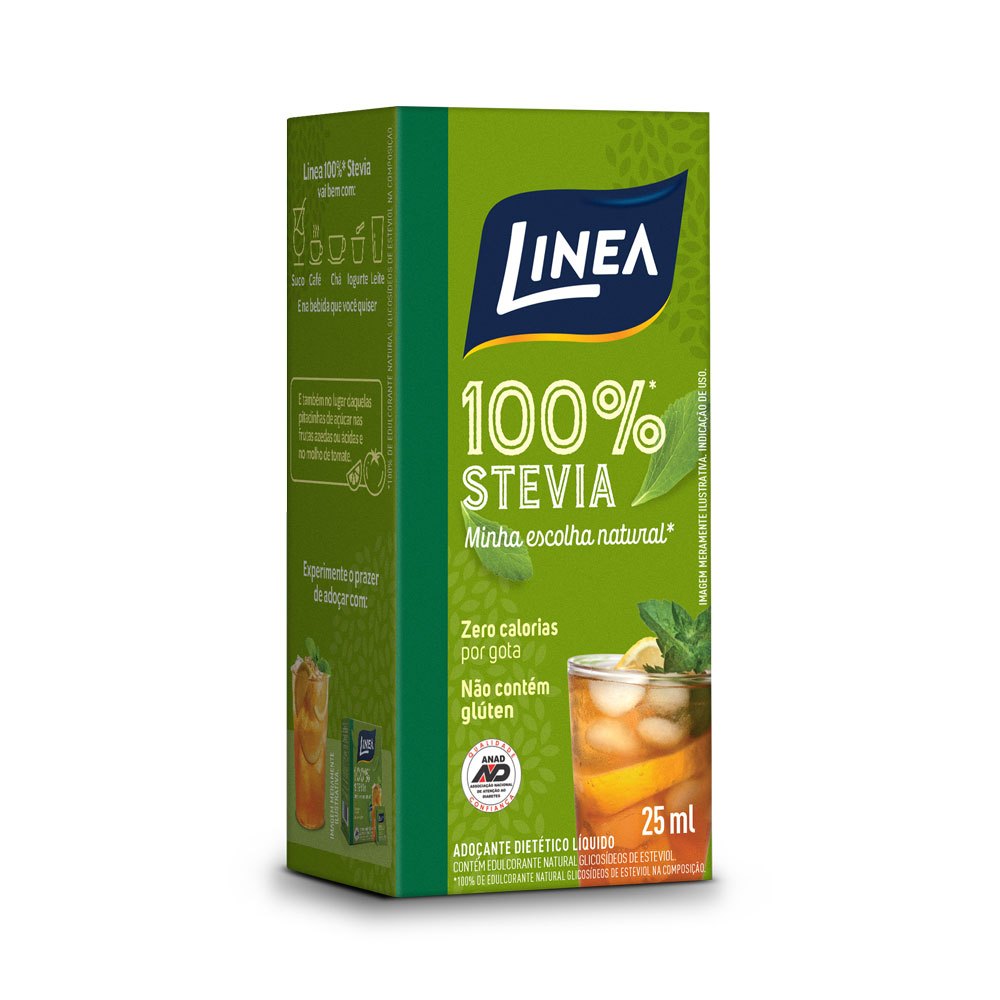Adoçante Stevia Líquido Linea 25ml em Oferta na Shopee