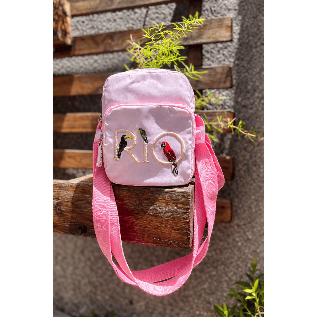 Bolsa Mini Bag Alça Transversal Regulável Rio Bordada
