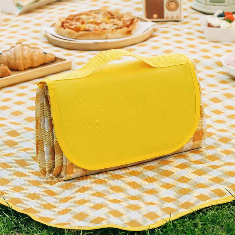 Tapete Piquenique Impermeável Dobrável 2x2m Grande Alça Toalha Ideal para Picnic Parque Praias Passeios Boa Qualidade