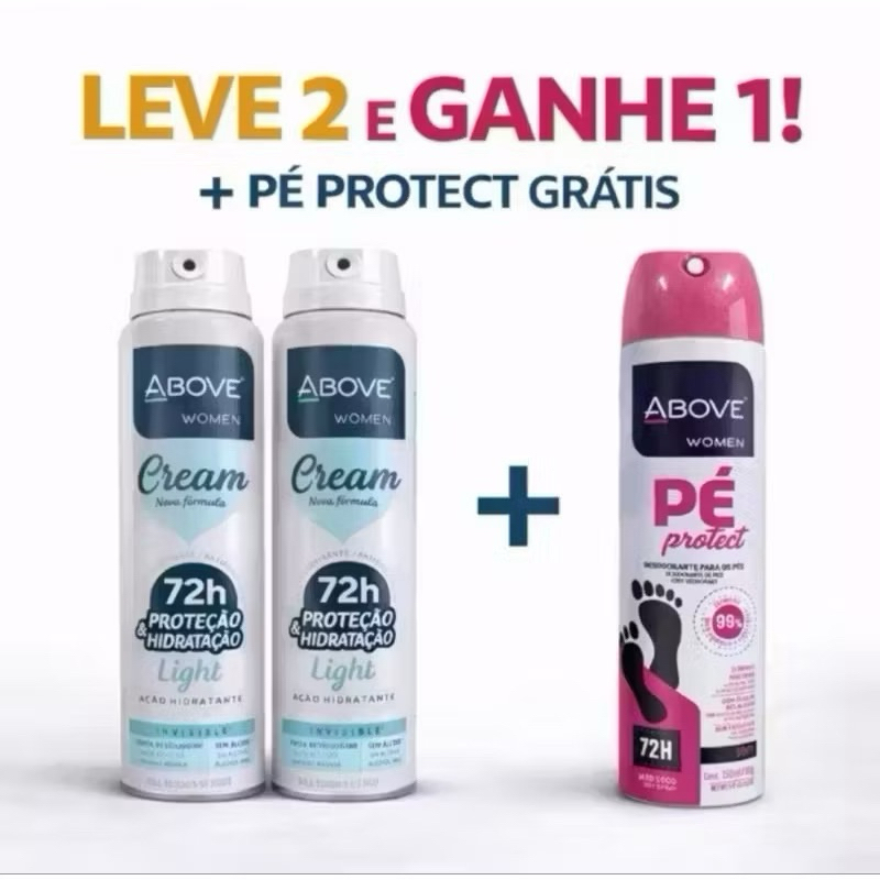 Kit Above Women Cream + Pé Protect - Leve 2 e Ganhe 1