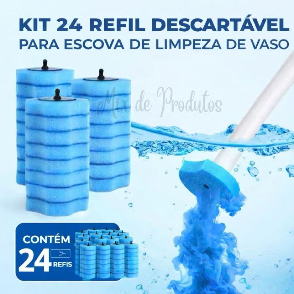 Kit 24 Refil Descartável para Escova de Limpeza de Vaso em Oferta na Shopee