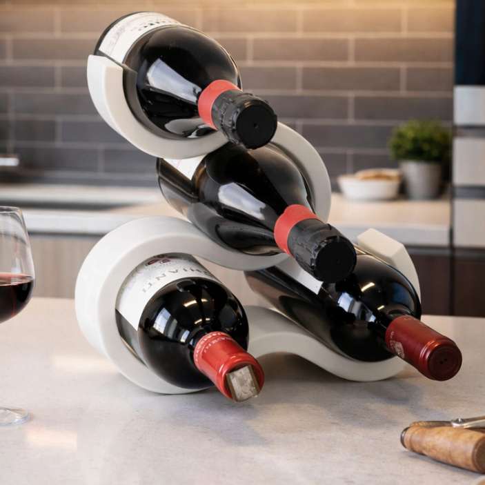 Adega Vinho Suporte Garrafas Moderno Mesa Bancada Plástico