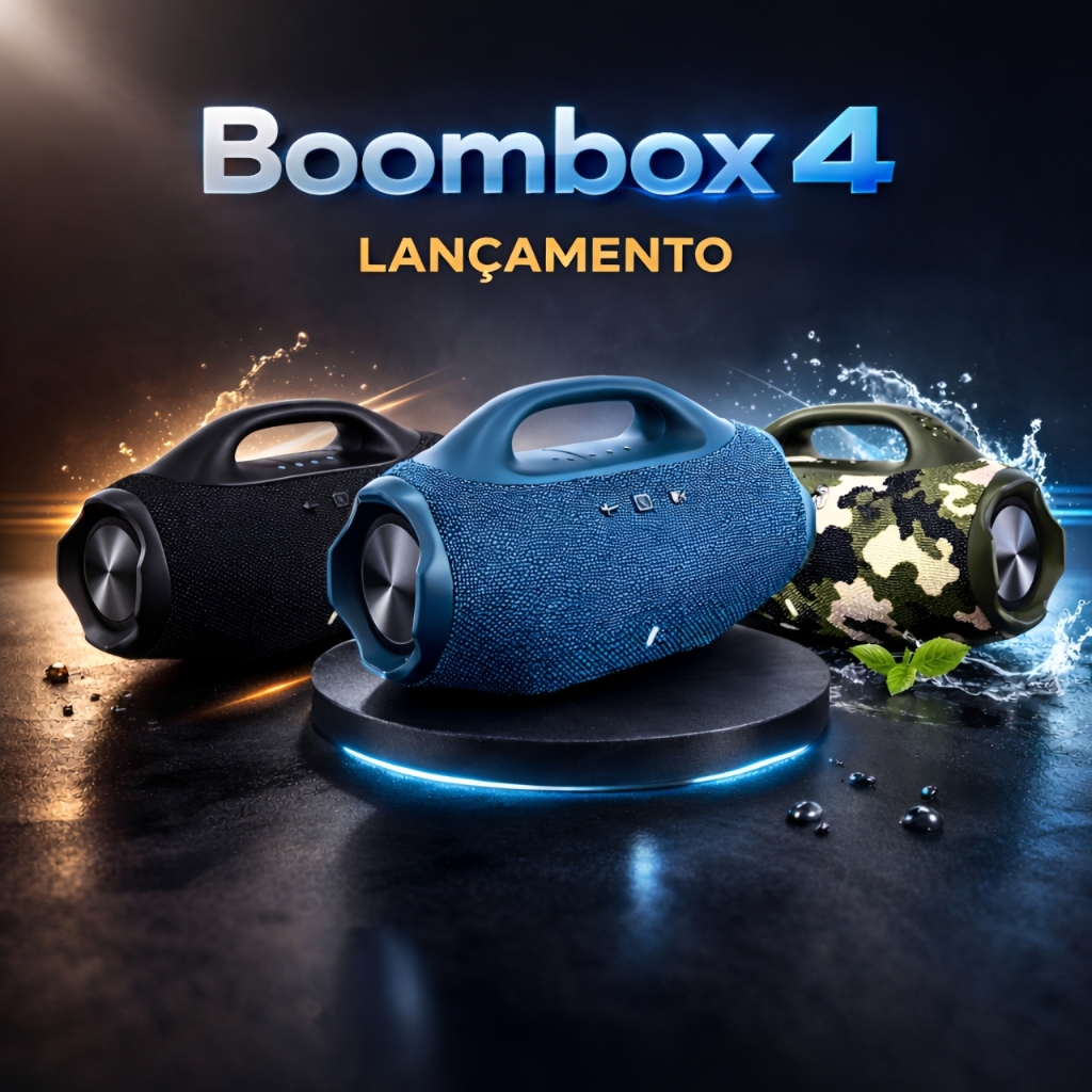 Lançamento Boombox 4 35CM/150W Ou 25CM/90W Bluetooth 14H De Som Pen-Drive Aux Rádio SD