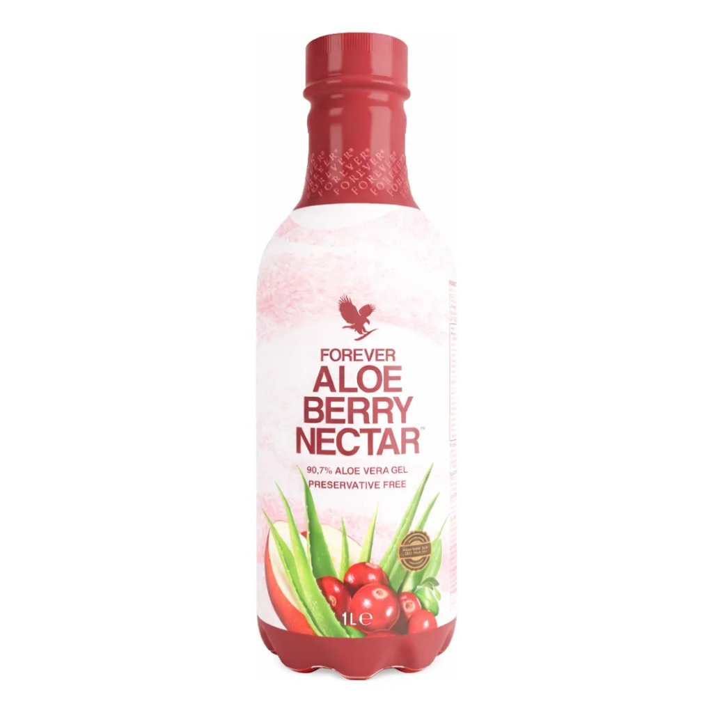 Forever Aloe Berry Nectar 1 Litro - Gel de Aloe Vera, Cranberry e Maçã - ORIGINAL