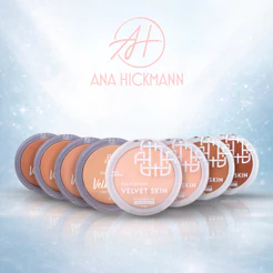 Pó Compacto Facial Cobertura Media Aveludado Velvet Skin Ana Hickmann