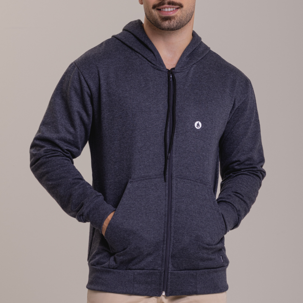 Casaco Moletom Flanelado Premium Zíper Masculino Feminino P M G GG Confortável frio