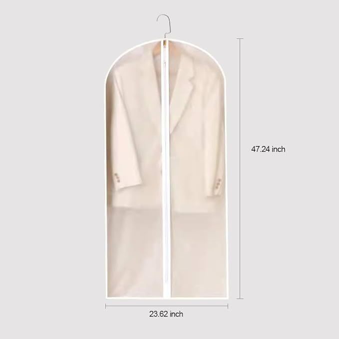 Sacos de vestuário para pendurar roupas com zíper para armazenamento de armário, capa de pendurar para armário roupas
