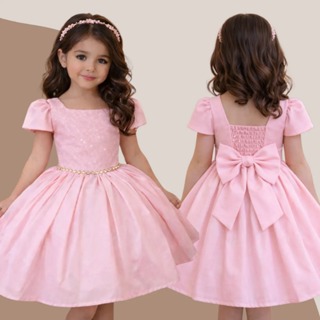 Vestido Infantil Festa Armado Luxo Com Brilho Laço 1 a 8 Anos - PB em Oferta na Shopee