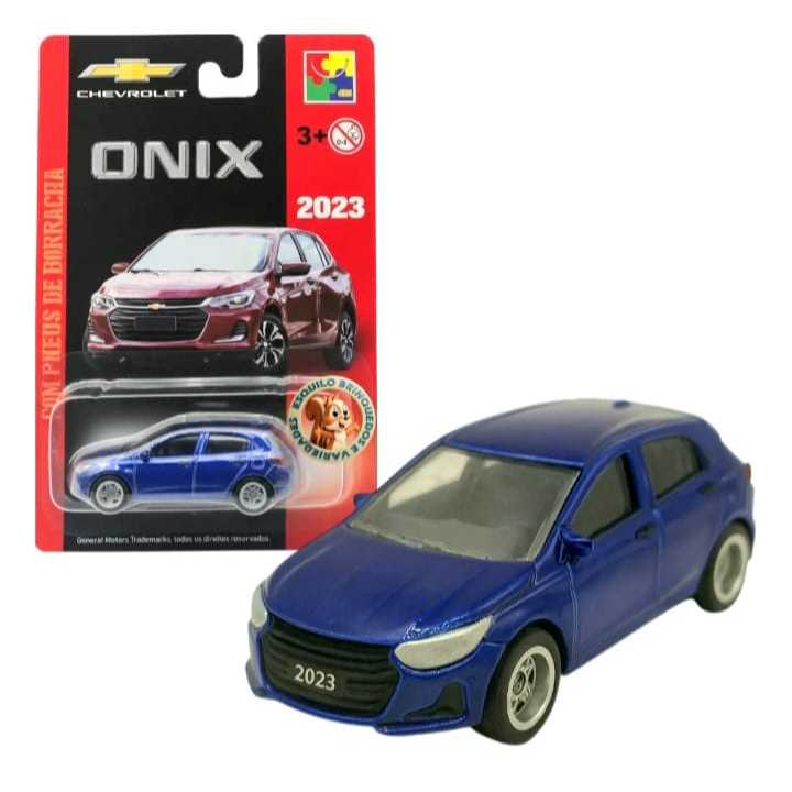 Miniatura Metal Chevrolet Onix 1/64 Licenciada CHEVROLET com Pneus de borracha Acabamento Premium Cks