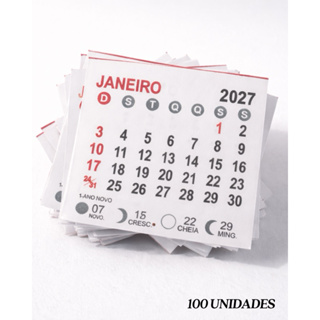 Calendário 2027 | 100 Unidades | Bloco 5x5 em Oferta na Shopee