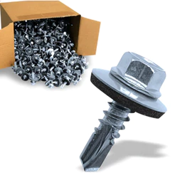 Parafuso Auto Brocante 12x3/4 Sextavado Para Telha Metal 100, 200 e 400 Peças