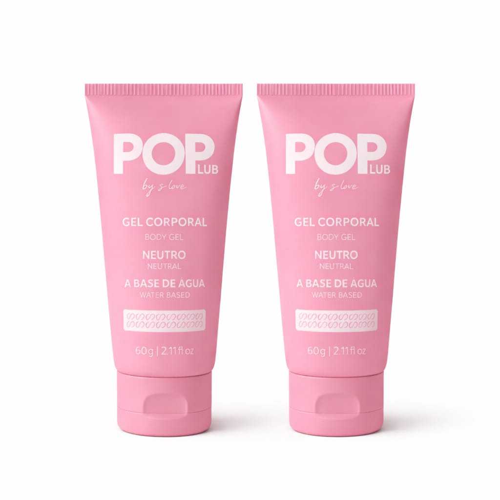Lubrificante Íntimo Pop Lub 60g Sensual Love Neutro Base Água Anal e Vaginal Deslizamento Suave