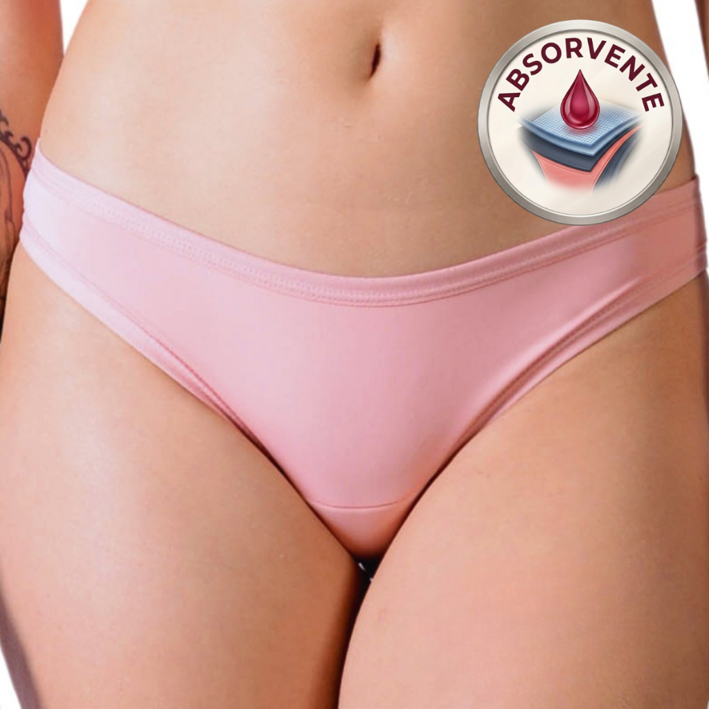 Calcinha Absorvente Menstrual Antivazamento Fluxo Intenso Dia e Noite Confortável Feminina em Oferta na Shopee