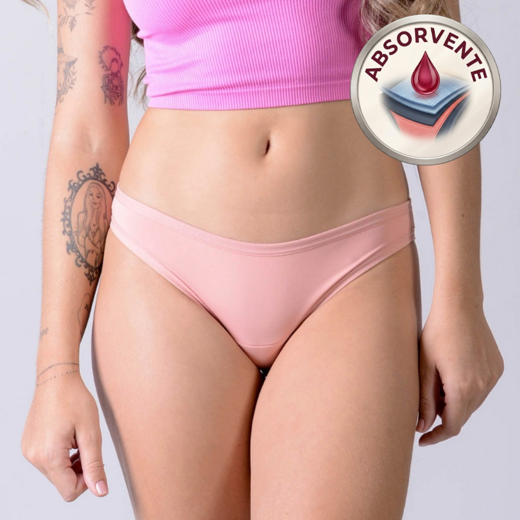 Calcinha Absorvente Menstrual e Incontinência Reutilizável