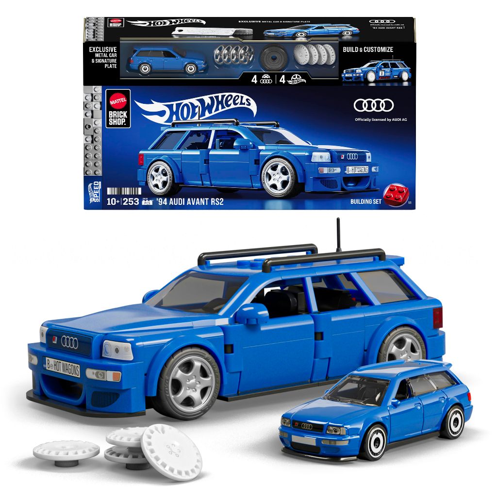 Mattel Brick Shop Hot Wheels Jogo de Construção Speed '94 Audi Avant RS2