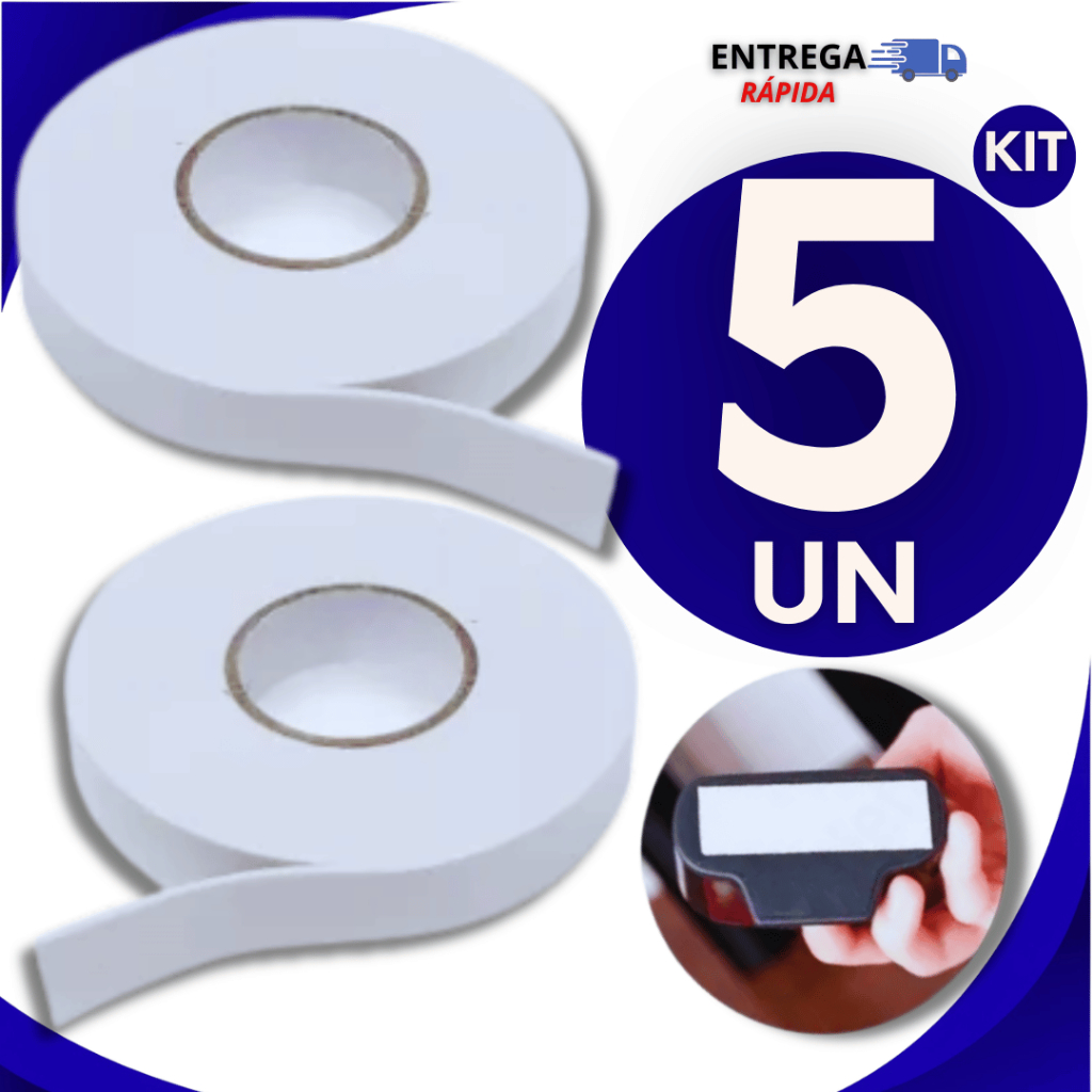Jogo Fita Adesiva Espuma Dupla Face Resistente Branca Extra Forte  Fixação Ferro Parede Utilidades