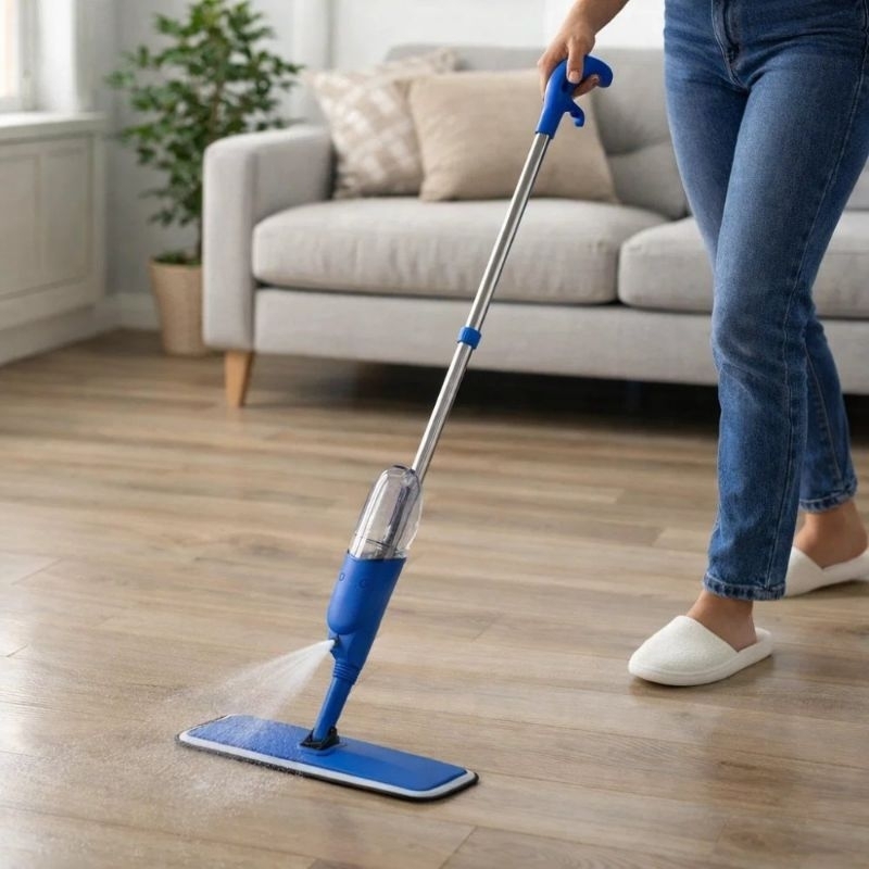 Mop Spray Rodo Esfregão com Reservatório ~ Rodo mágico Limpeza rápida  para pisos sem usar balde