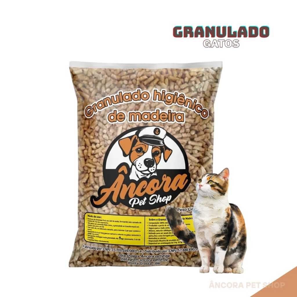 Granulado De Madeira Sanitario Para Gatos e Roedores Alta Absorção Higiênico em Oferta na Shopee