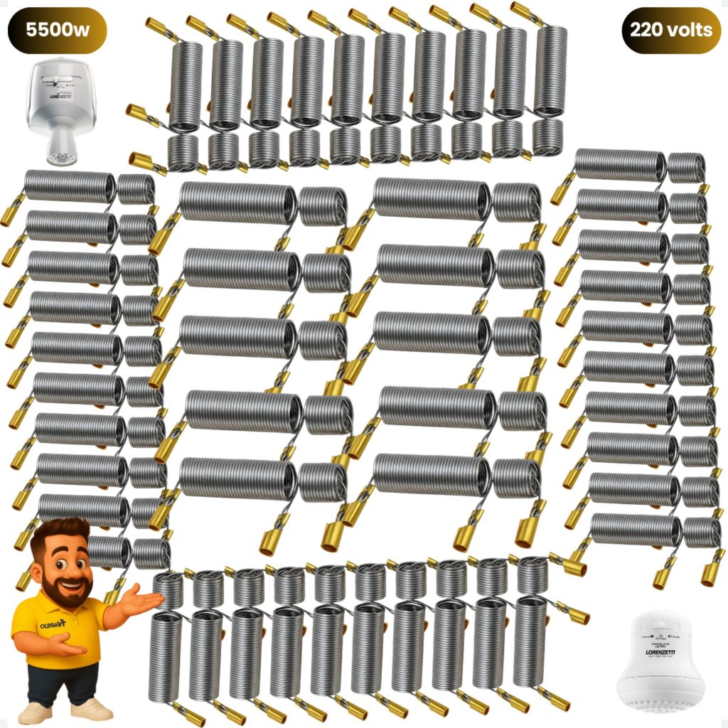 Kit 50 Resistência Ducha Maxi Ducha / Maxi Banho / Bello Banho / Big Banho 5500w 220v - PMR