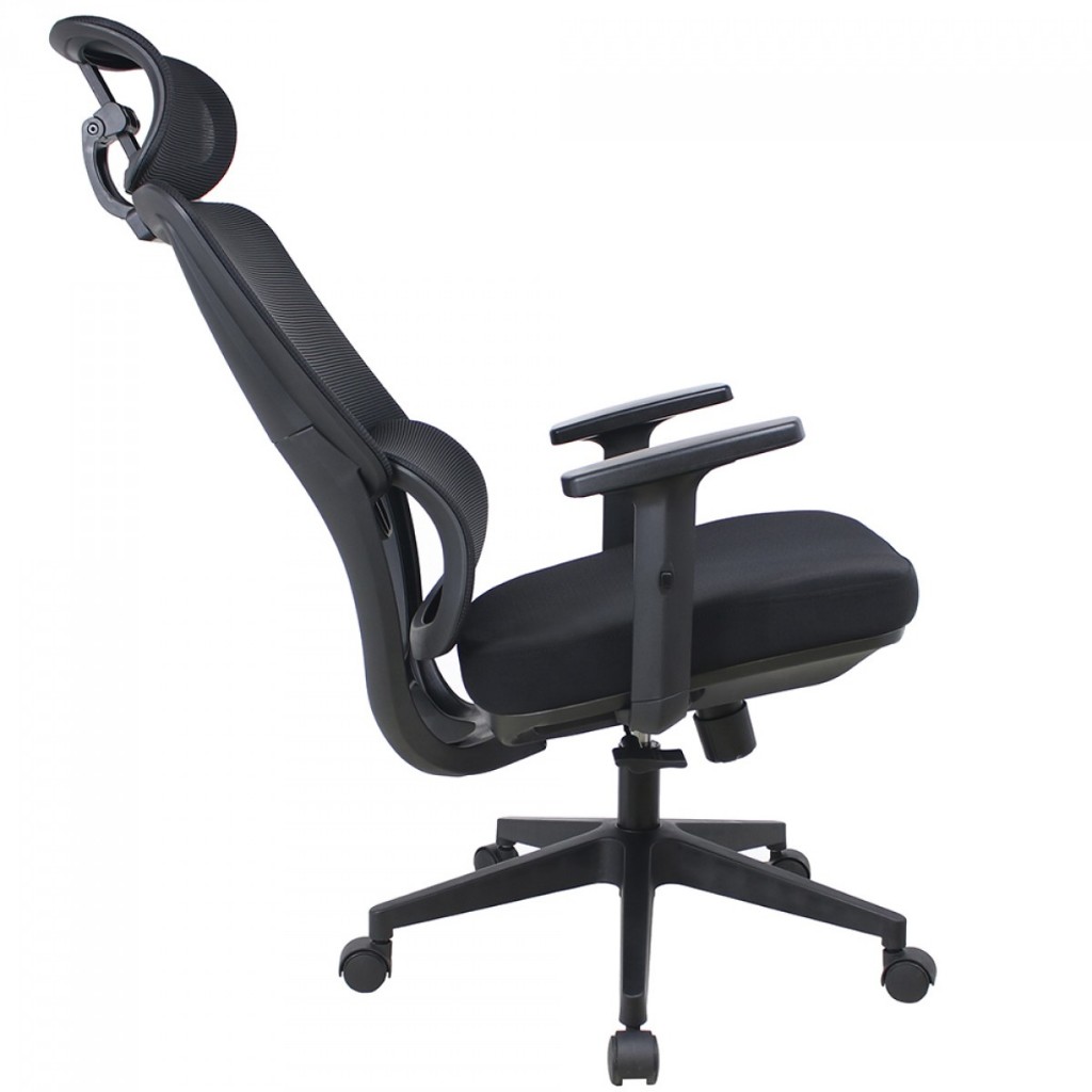 Cadeira de Escritório Dr. Office Work Pro, Ajustável, Mesh, Reclinável, Preta, DR-CH-WKPR2DB