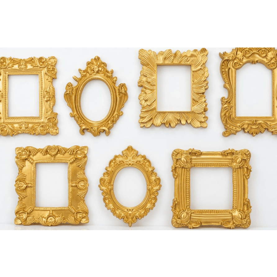 Mini Moldura Decorativa Vitoriana Barroca Clássica 5 cm  – Moldura Camafeu Ornamentada Kit com 6 - Mini museu em Oferta na Shopee