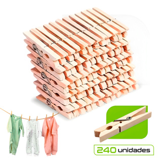 Prendedor de Roupas Pregador de Madeira Reforçado para Varal e Artesanato em Oferta na Shopee