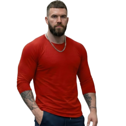 Camiseta Long Line Masculina Meia Manga 3/4 Camiseta Casul Malha Pv