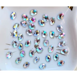 atacadinho Strass chaton oval 6x8mm ou 4x6mm 200pçs
