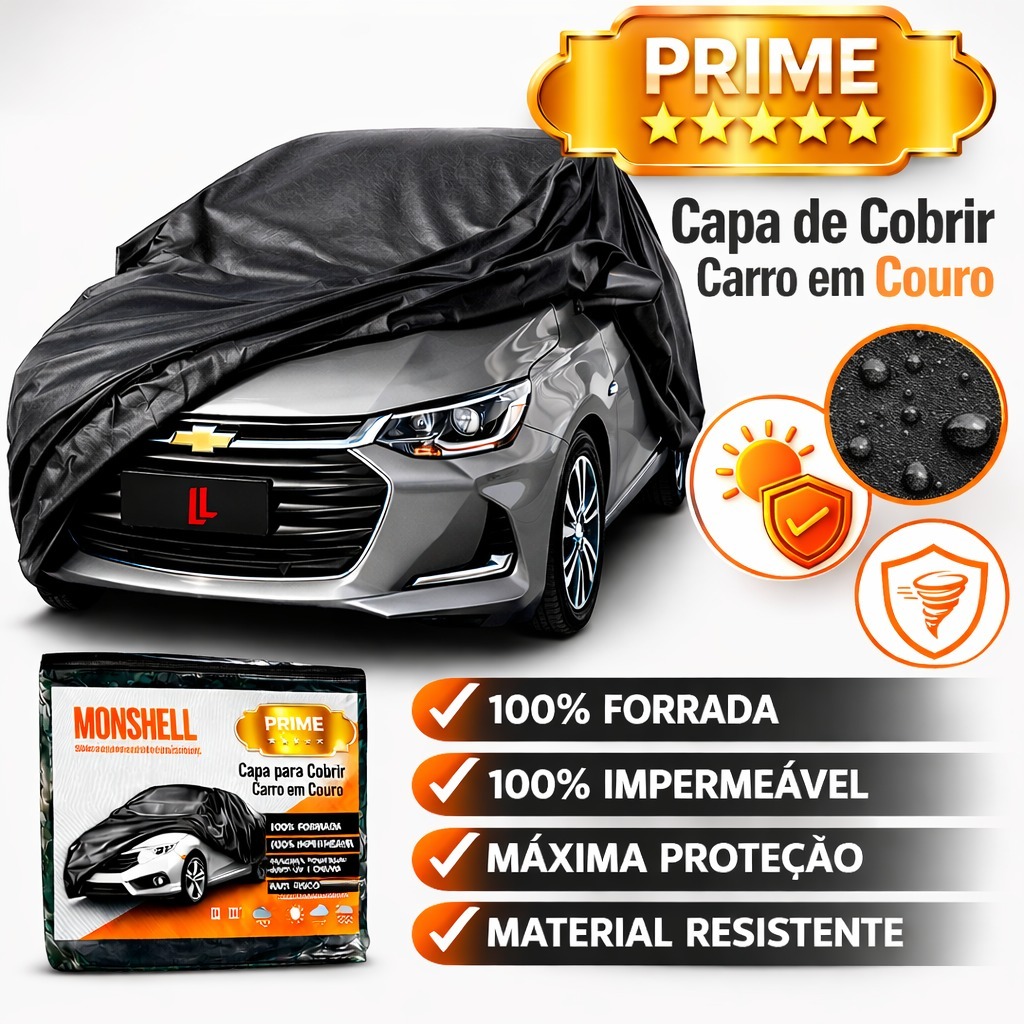 Capa Protetora Couro Ecológico Sintético Forrada 100% Impermeável Cobrir Carro Forro em Oferta na Shopee