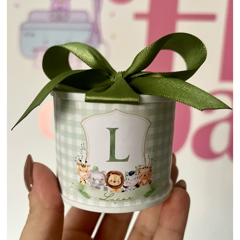 Kit tubolatas personalizadas SAFARI • Lembrancinha maternidade | batizado | aniversário | chá de bb • 5x6