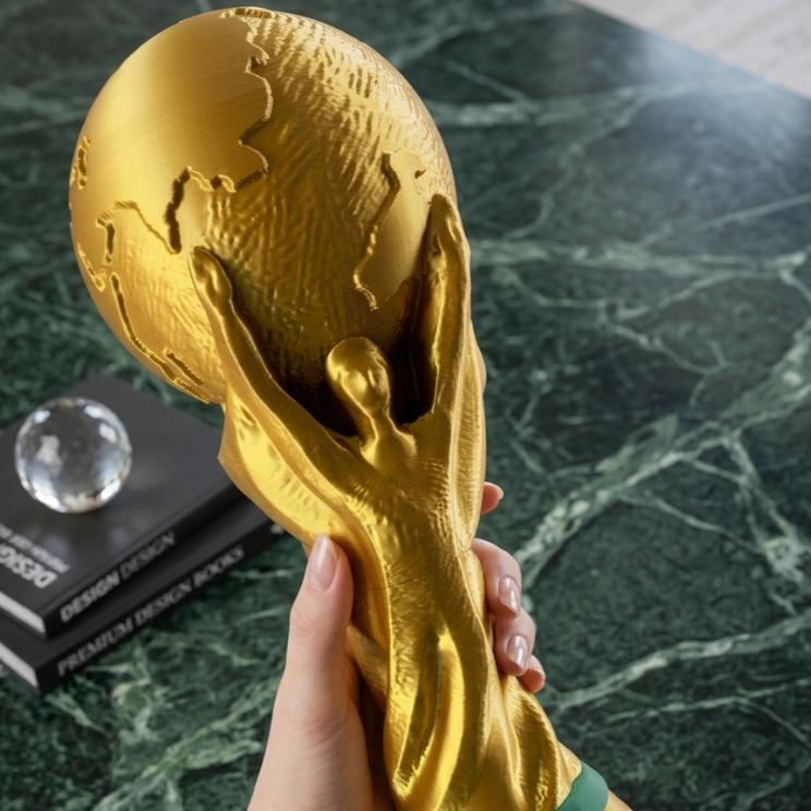 Taça Copa do Mundo FIFA - Tamanho Real - Decoração Futebol - Troféu Réplica Premium