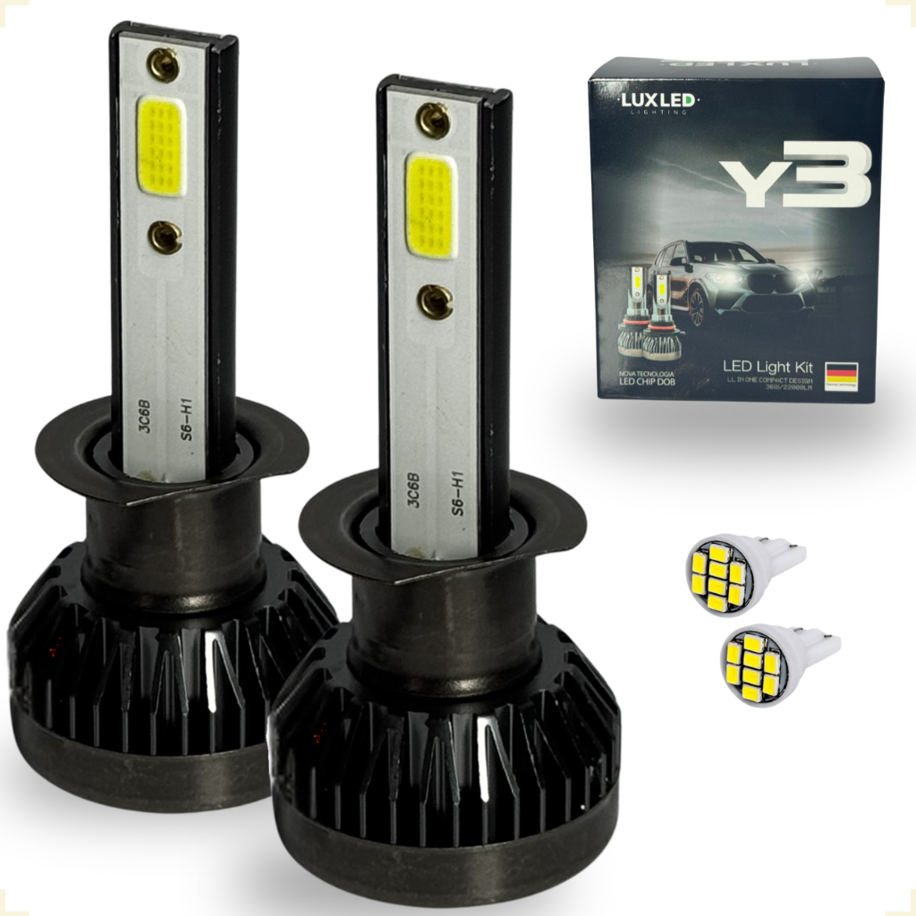 Par Ultra Led Lâmpadas Y3 Mini 6500K 22000Lm H1 H3 H4 H7 H11 H16 H27 HB3 +Pingo T10 Alto Baixo Milha em Oferta na Shopee