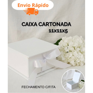 Caixa Cartonada - Convite Padrinhos Batizado Casamento 11x11x5 Branca em Oferta na Shopee