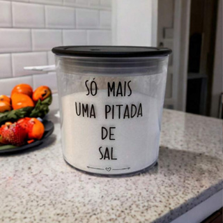 Pote Hermético 600 ml de Sal Decorado em Oferta na Shopee