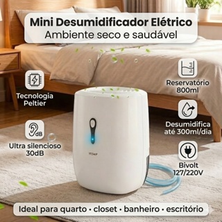 Desumidificador Portátil 800ml Silencioso 127-220v Remove Mofo e Umidade para Quarto, Banheiro e Guarda-Roupa Yesop em Oferta na Shopee