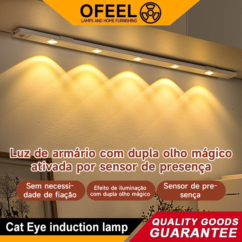 Ofeel Regulável Led Luminária USB Recarregável Lâmpada Sensor De Movimento Luz para cozinha e Sala