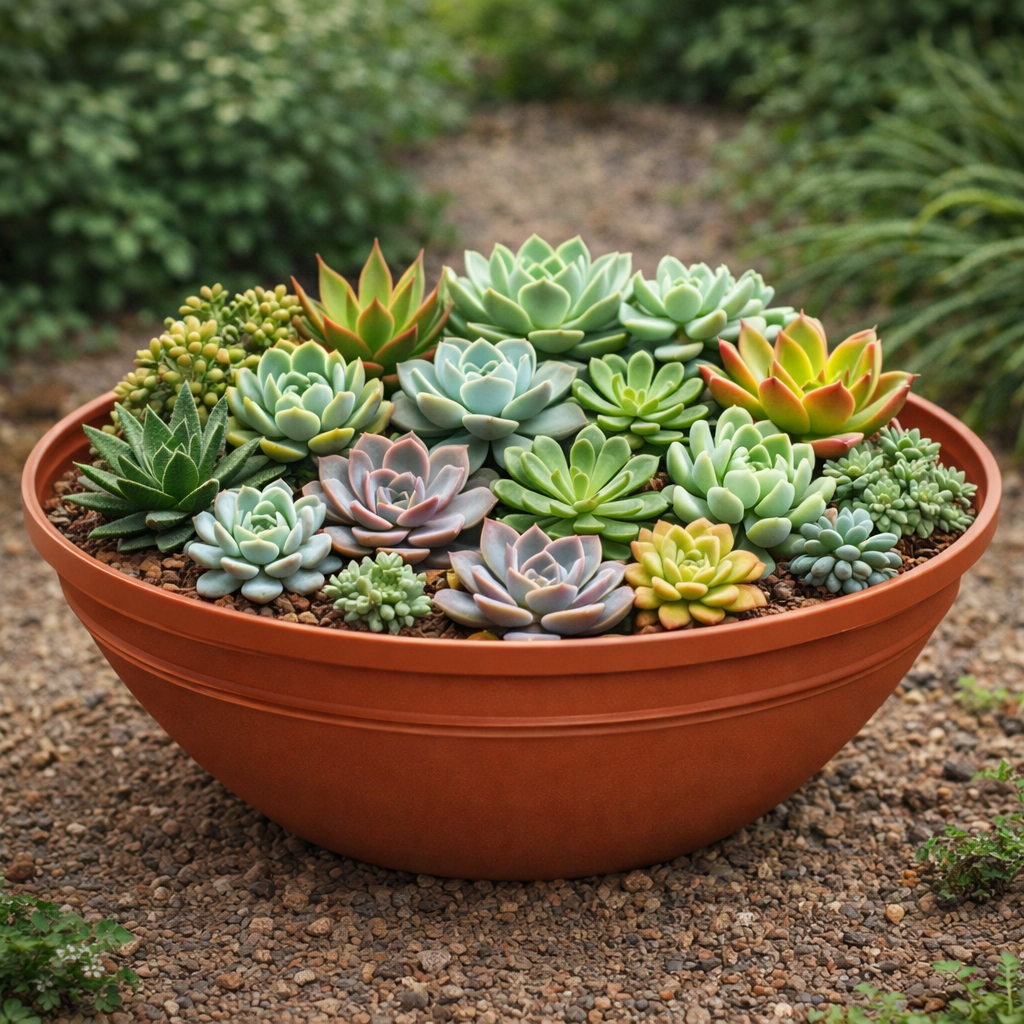 Kit 2 Vasos Terrário 12,5 Litros Para Suculentas Cactos Rosa do Deserto Mini Jardim