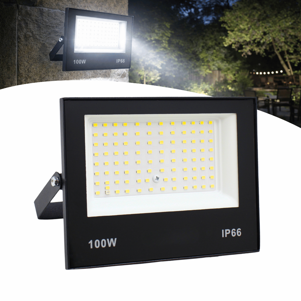 Refletor Led 100w Bivolt Prova D'água Com Sensor De Presença em Oferta na Shopee